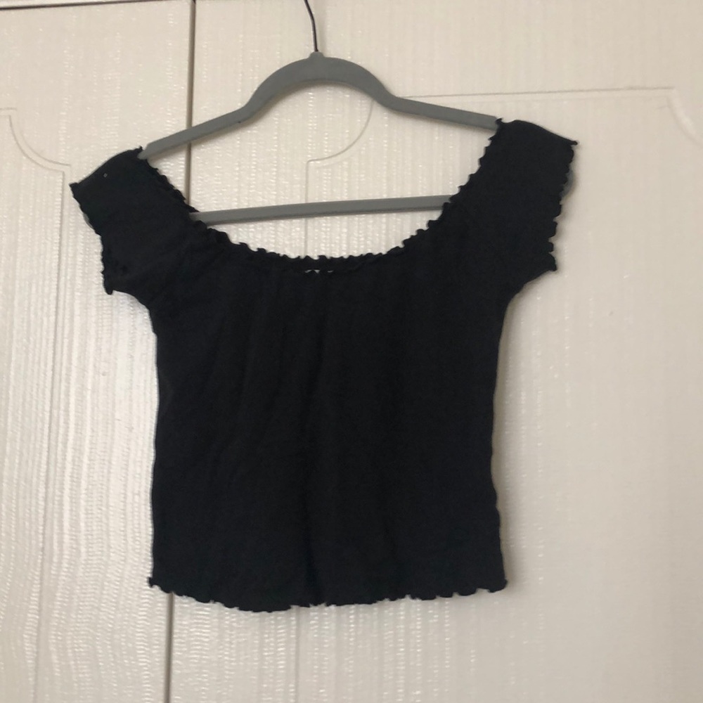 Black urban outfitters off the shoulder top